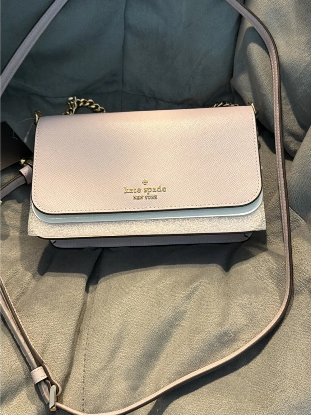 kate spade Pale Pink and Light Blue Crossbody Bag